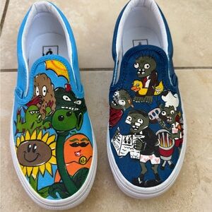 Plants vs zombies, vans Slip-On Kids Shoes